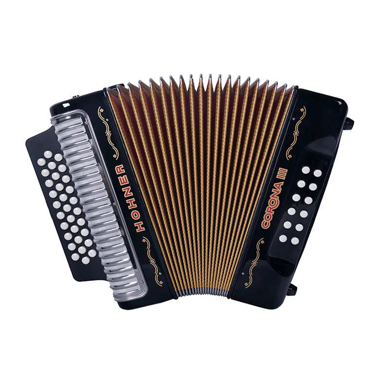 ACORDEÓN HOHNER CORONAIII BESAS NEGRO