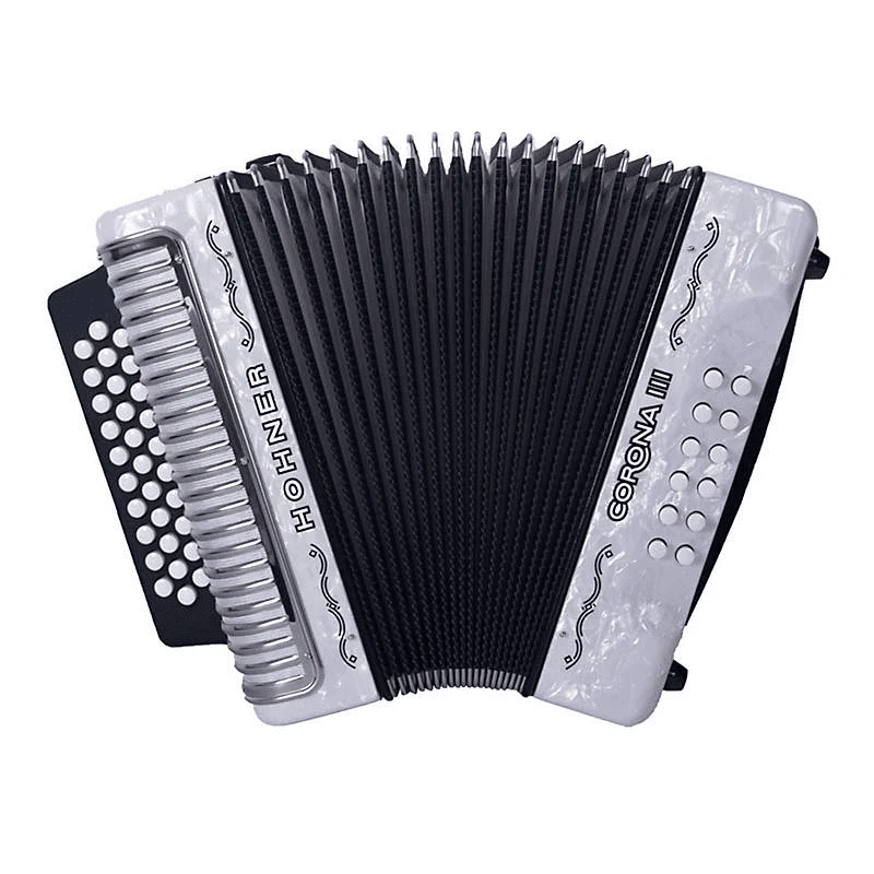 ACORDEÓN HOHNER CORONA III BESAS BLANCO
