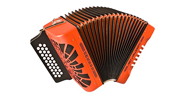 ACORDEÓN HOHNER REY VALLENATO ADG NARANJA A4905S